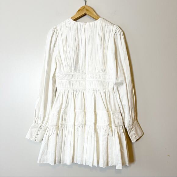 Aje Fallingwater Gathered Mini Dress Ivory Size 4 NWT - Picture 7 of 14